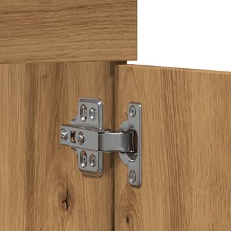 Wastafelkast 90x38,5x46 cm bewerkt hout artisanaal eikenkleur 8