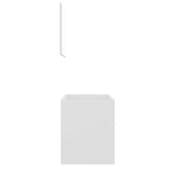 2-delige Badkamermeubelset bewerkt hout wit 7