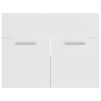 2-delige Badkamermeubelset bewerkt hout wit 9