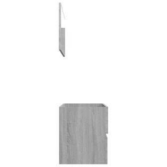 2-delige Badkamermeubelset bewerkt hout grijs sonoma eikenkleur 6