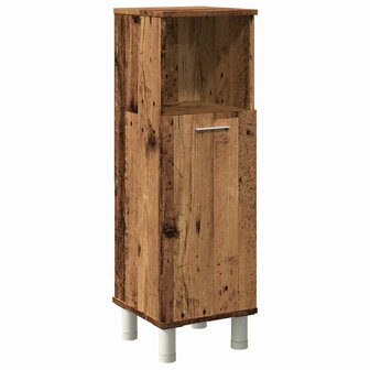 Badkamerkast 30x30x95 cm bewerkt hout oud houtkleurig 2