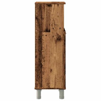 Badkamerkast 30x30x95 cm bewerkt hout oud houtkleurig 5