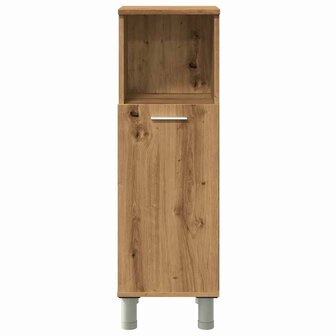 Badkamerkast 30x30x95 cm bewerkt hout artisanaal eikenkleur 4