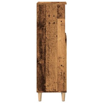 Badkamerkast 30x30x100 cm bewerkt hout oud houtkleurig 6