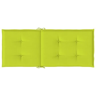 Tuinstoelkussens 6 st hoge rug 120x50x3 cm stof heldergroen 7