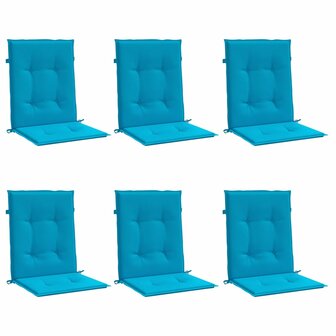 Tuinstoelkussens 6 st 100x50x3 cm oxford stof blauw 3