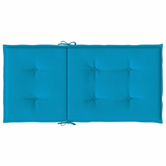 Tuinstoelkussens 6 st 100x50x3 cm oxford stof blauw 7