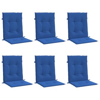 Tuinstoelkussens 6 st 100x50x3 cm oxford stof koningsblauw 3