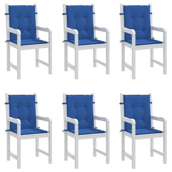Tuinstoelkussens 6 st 100x50x3 cm oxford stof koningsblauw 4