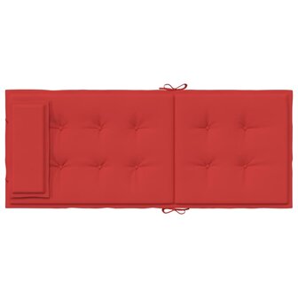 Stoelkussens 2 st hoge rug oxford stof rood 7