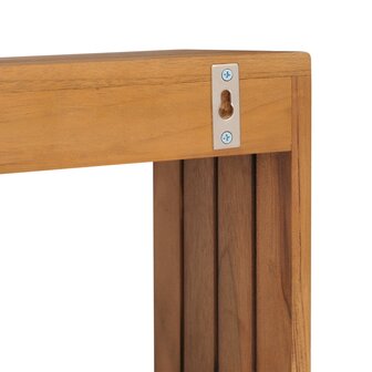 Handdoekenrek wandmontage 35x20x35 cm massief teakhout 5