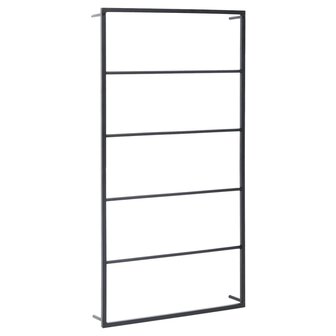 Handdoekenrek 60x10x116 cm staal zwart 2