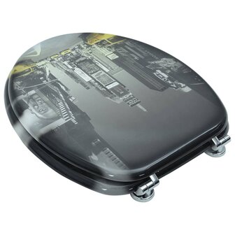 Toiletbril van MDF met New York dessin  4