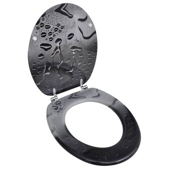 Toiletbril van MDF met waterdruppel dessin 1