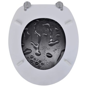 Toiletbril van MDF met waterdruppel dessin 6