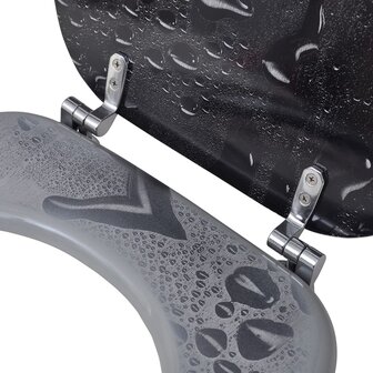 Toiletbril van MDF met waterdruppel dessin 7