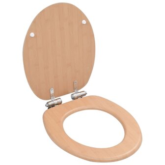 Toiletbril met soft-close deksel bamboe MDF 1