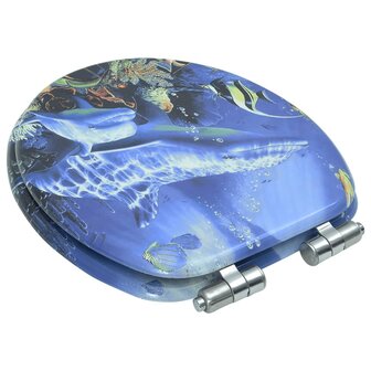 Toiletbril met soft-close deksel dolfijn MDF 4