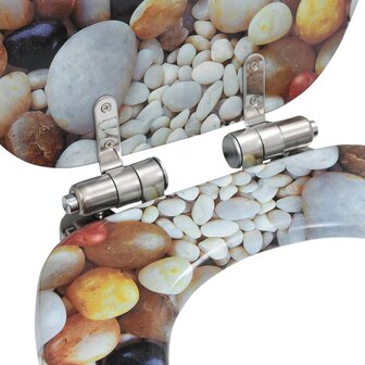 Toiletbril met soft-close deksel kiezelstenen MDF 6