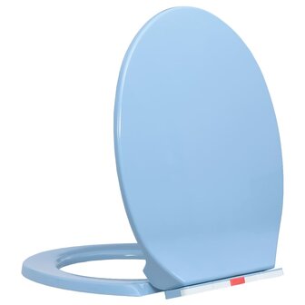 Toiletbril soft-close en quick-release ovaal blauw 3