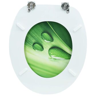 Toiletbril met deksel waterdruppel MDF groen 7