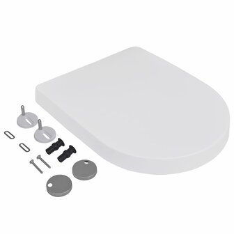 Toiletbrillen met soft-close deksels 2 st kunststof wit 3