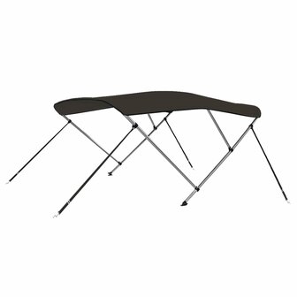 Biminitop 3 bogen 183x140x137 cm zwart 6