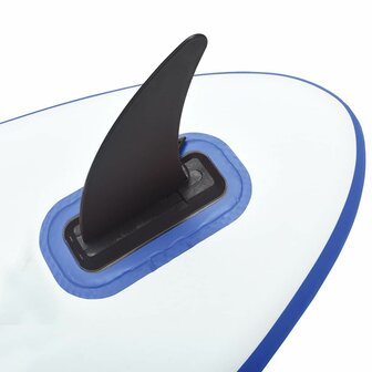 Stand-up paddleboard opblaasbaar met zeilset blauw en wit 7
