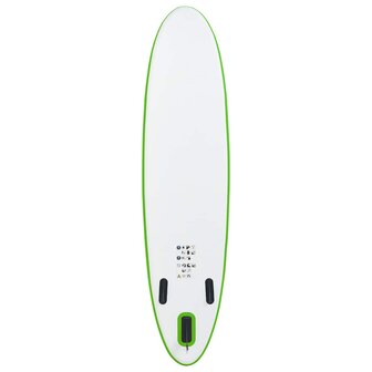 Stand Up Paddleboardset opblaasbaar groen en wit 3
