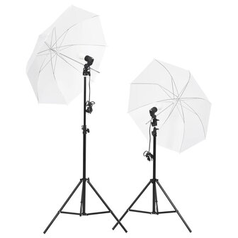 Fotostudioset met verlichtingsset en achtergrond 4