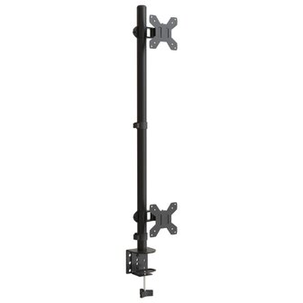Monitorstandaard dubbel VESA 75/100 mm staal zwart 3