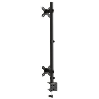 Monitorstandaard dubbel VESA 75/100 mm staal zwart 5