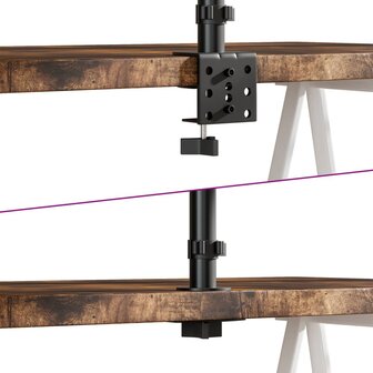 Monitorstandaard dubbel VESA 75/100 mm staal zwart 6
