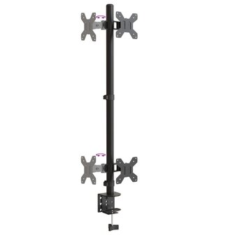 Monitorstandaard dubbel VESA 75/100 mm staal zwart 7