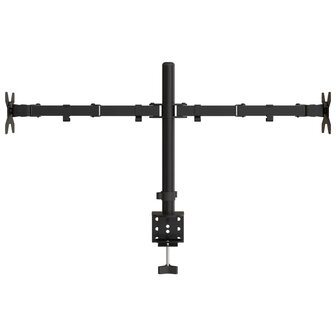 Monitorstandaard dubbel VESA 75/100 mm staal zwart 5