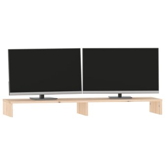 Monitorstandaard 100x27x10 cm massief grenenhout 4