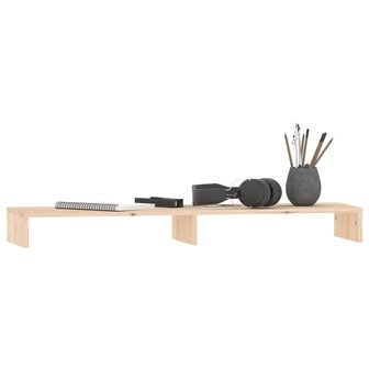 Monitorstandaard 100x27x10 cm massief grenenhout 5