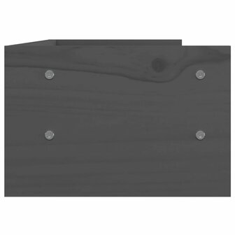 Monitorstandaard 50x24x16 cm massief grenenhout grijs 6