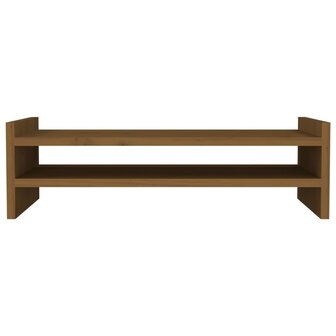 Monitorstandaard 50x27x15 cm massief grenenhout honingbruin 5