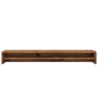 Monitorstandaard 100x24x13 cm bewerkt hout oud houtkleurig 5