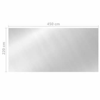 Zwembadhoes 450x220 cm PE zilverkleurig 5