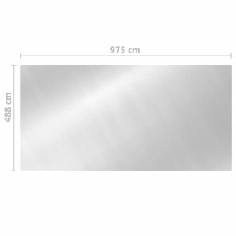 Zwembadhoes 975x488 cm PE zilverkleurig 5