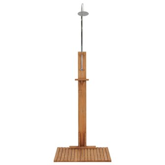 Buitendouche 75x75x210 cm massief teakhout 5