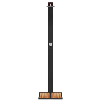 Buitendouche 50x55x224 cm poly rattan en acaciahout zwart 5