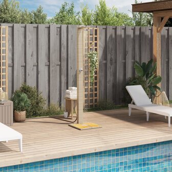 Buitendouche 50x55x224 cm poly rattan en acaciahout beige 3