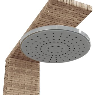 Buitendouche 50x55x224 cm poly rattan en acaciahout beige 9