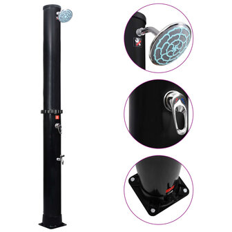 Buitendouche solar met douchekop en kraan 40 L 1