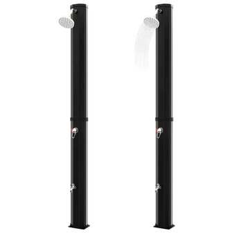 Buitendouche solar met douchekop en kraan 35 L zwart 4