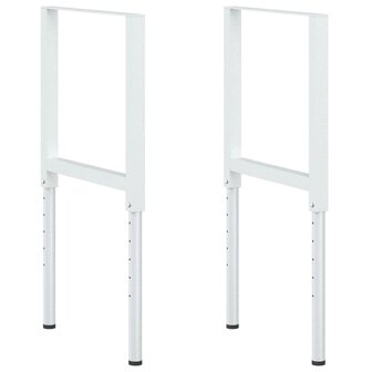 Werkbankframes verstelbaar 2 st 55x(69-95,5) cm metaal grijs 2