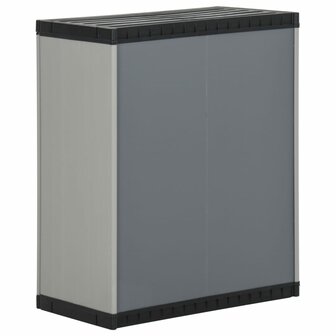 Tuinafvalkast 68x40x85 cm polypropeen grijs en zwart 6